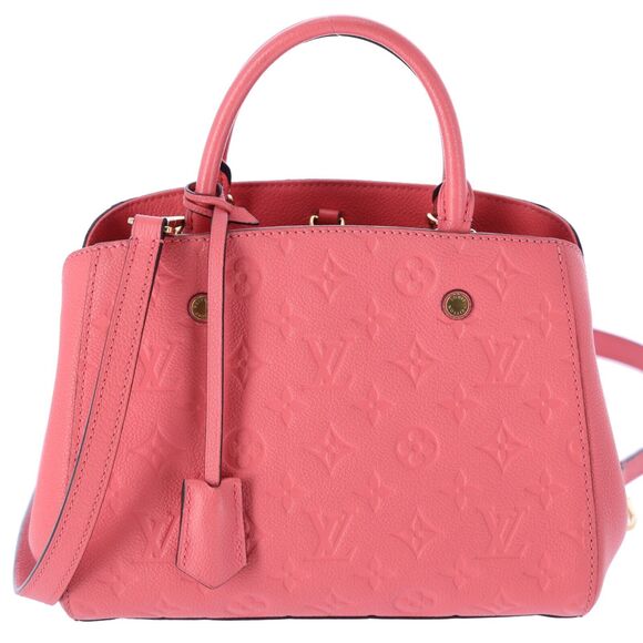 Louis Vuitton Montaigne BB Satchel Monogram Empreinte Leather Blossom Pink